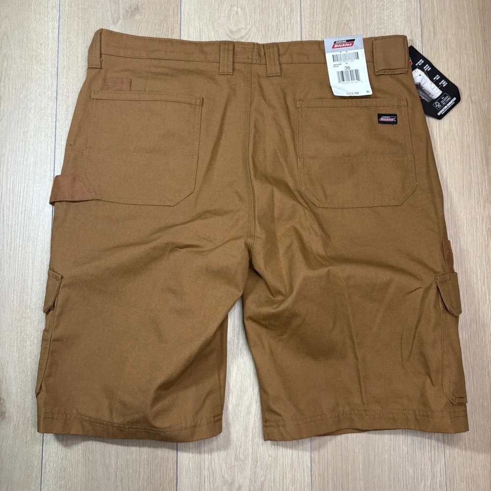 Genuine Dickies Ripstop Ultimate Cargo Shorts Brown Relaxed Fit 36 11
